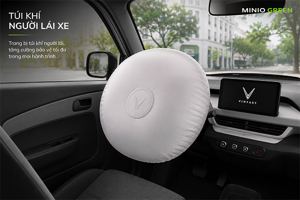Túi khí người lái VinFast Minio Green