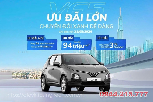 Mua xe VinFast trả góp tại Nghệ An