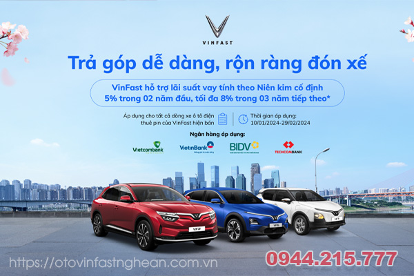 Hỗ trợ trả góp VinFast